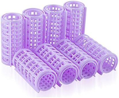 8 Pcs Plastic Hair Rollers Home DIY Hair Styling Tools Pro Salon Portable Curlers Clips for Women Ladies(Big Size) - Image 2