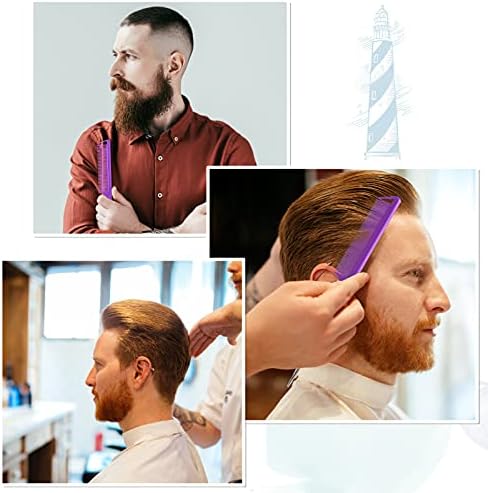 Rat Tail Teasing Combs Set: 3 Long Steel Pin Combs for Parting Hair - Salon Styling Combs for Women (Purple, Green, Blue) - Image 7