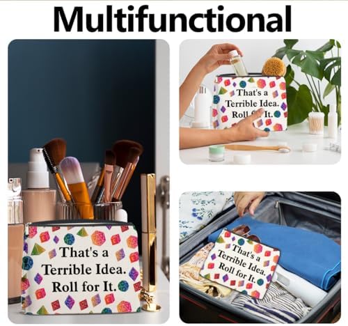 DND Gift Makeup Bag Dice Game Cosmetic Bag Dice DND Bags Gifts for Women - Image 6