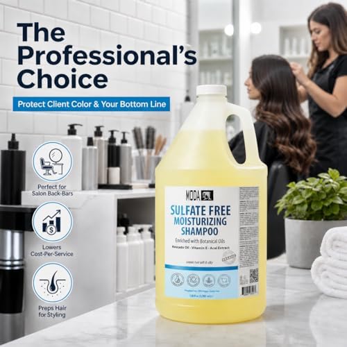MODA Professional Salon Back-Bar Shampoo, Color Protection, 1 Gallon - Image 3