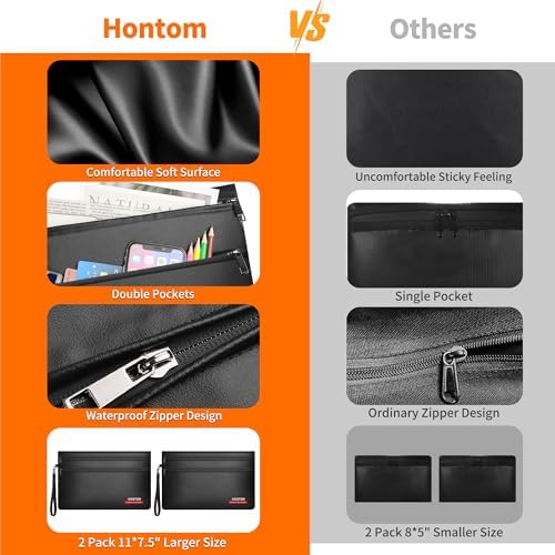6400℉ Fireproof Money Bags 2 Pack with Hidden Dual Zipper, 11x7.5 Inch - Image 6