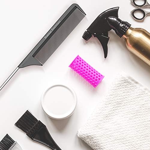 Professional 8.8 Inch Tail Comb (5 Pack) - Black Carbon Fiber and Stainless Steel Pintail - Anti Static and Heat Resistant Teasing Comb - Lightweight for All Hair Types - Image 6