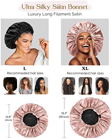 YANIBEST Satin Bonnet for Sleeping Women Men, Adjustable Hair Bonnet - Image 4