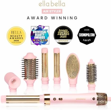 ELLA BELLA® 6 in 1 Professional Hot Air Styler & Straightener, Fast Drying - Image 3