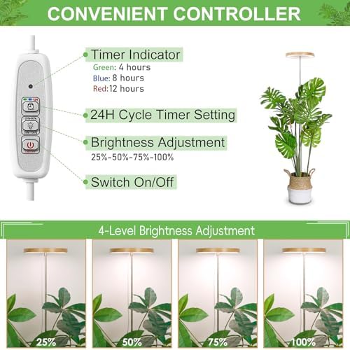 LBW 6.3" Grow Light, 72 LEDs Full Spectrum Grow Lights for Indoor Plants - Image 3