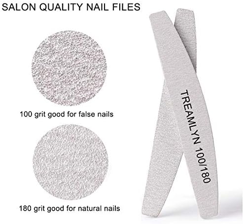 10 Pcs Rough Nail File 100/180 Grit, Heavy Duty Nail Files for Acrylic/Natural Nails, Emery Boards for Nails, Strong Finger Nail Filler, Coarse Nail File for Home and Salon Use - Image 5