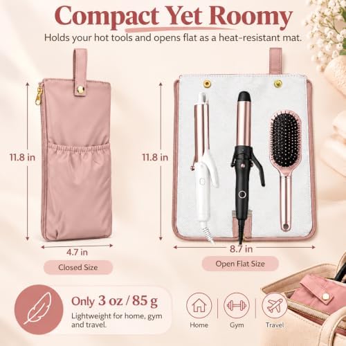 Hot Hair Tools Organizer Travel Bag with Heat Resistant Mat - Image 2