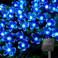 Brightown 60 LED Solar Flower String Lights for Outside Waterproof Fairy Lights for Garden Yard Fence Patio Christmas Tree Wedding Party Decor, Blue by Brightown