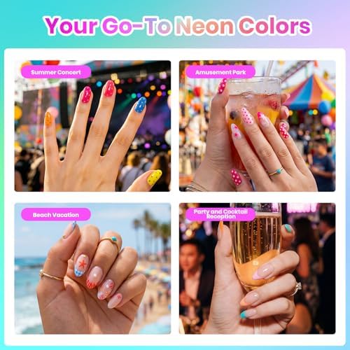 Beetles Neon Gel Polish Set, Neon Summer Collection, 25 Colors - Image 3