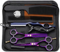 Purple Dragon 5.5 inch Hair Cutting Scissors Set with Razor - Purple by PurpleDragon