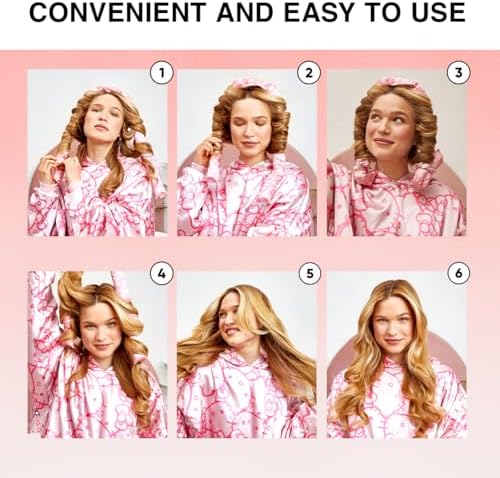 Hello Kitty x Kitsch Satin Flexi Rods, Heatless Curling Rod - 4pc Set - Image 5