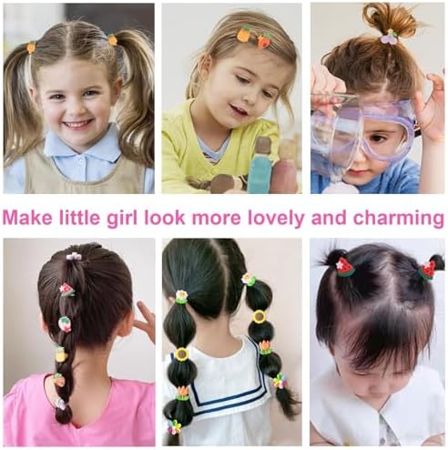 BlueZOO 60Pcs Baby Hair Ties Soft Cute Small Hair Bands for Kid Little Girl - Image 6