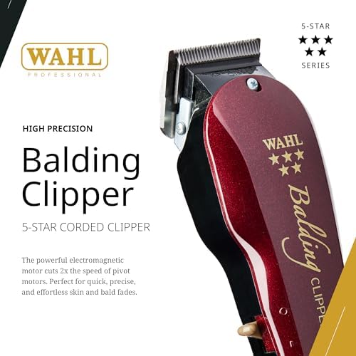 Wahl Professional 5 Star Balding Corded Clipper, Ultra-Close, Model 8110 - Image 2