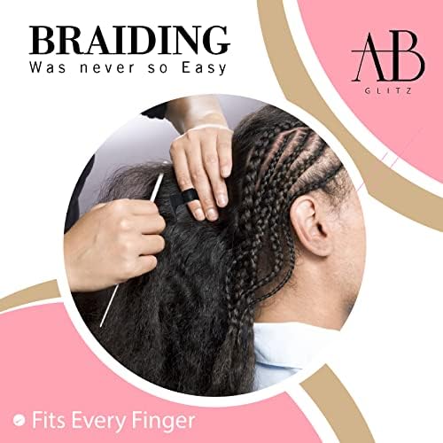 Royalty Headwear The Braid Aid Adjustable Finger Tool - Stitch Braiding Tool, Lightweight Hair Separating Comb - Great for Any Hair Type - Pack of 2 - Image 6