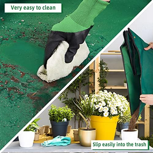 Extra Large Repotting Mat for Indoor Plant Transplanting and Mess Control, 43" X 29" Thickened Waterproof, Foldable and Easy to Clean, Suitable for Succulent Plants, Green - Image 6