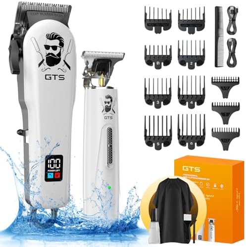 GTSPro Hair Clippers for Men, Clippers and Trimmers Set, Barber Clippers, Electric Hair Trimmer with Box, Gifts for Men White - Image 7