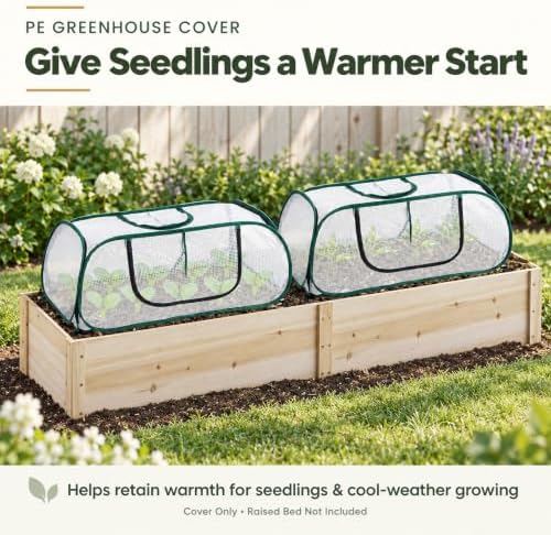 2-Pack Garden Bed Cover, Greenhouse, Plastic Hot House - Image 5