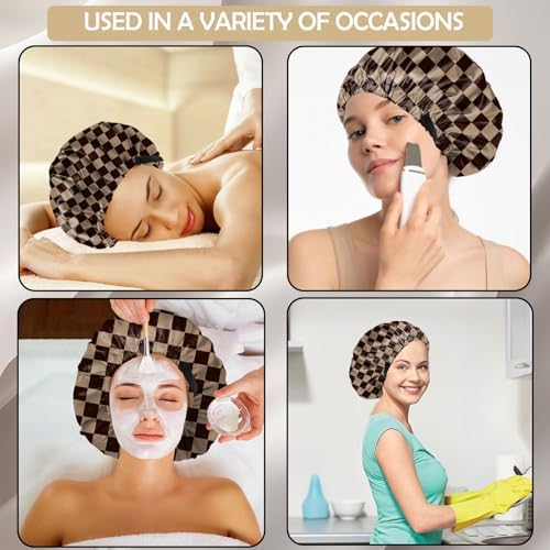 Satin Hair Bonnet Silk Bonnet for Sleeping Double Layer Elastic Adjustable Reusable Cute Aesthetic for Women Girls - Image 6