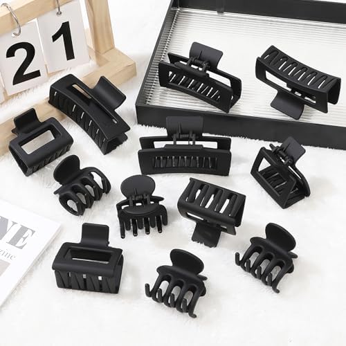 SMKSL 12 Pcs Hair Claw Clips for Women & Girls 3 Styles Hair Accessories - Image 3