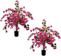 3FT Artificial Bougainvillea Tree – Realistic Faux Bougainvillea Tree with Pink Silk Flowers, Lifelike Artificial Flowering Plant in Pot for Indoor Outdoor Home, Living Room, Porch, Patio Decor by RomanticSeason