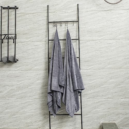 JML Bath Towels with Hanging Loop, White, 30" x 60", 6 Pack - Image 3