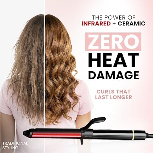 ELLA BELLA® Curling Iron 1 Inch with Infrared, Ceramic Wand, All Hair Types - Image 4