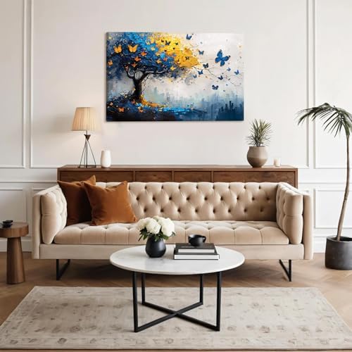 EEYNAQQ Tree of Life Wall Art 16x24 Inch Butterfly Picture Canvas Painting - Image 6