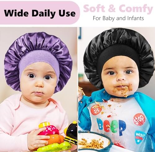 3 PCS Satin Baby Bonnets for Sleeping Toddler Bonnets for Girls and Boys - Image 5