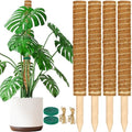 ALENEY Moss Pole, 4 Pack 17inch Monstera Plant Support Stackable Moss Poles for Plants, Coir Totem Pole Tall Moss Pole for Climbing Plants, Sphagnum, Indoor Potted Plants - Can Stacked Up to 56’’ by ALENEY