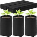 Fabric Grow Bags - 7x10 inches Black Plant Grow Bags, 50pcs by ENPOINT