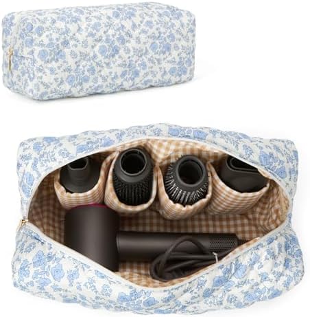 HiTotes Hair Tools Travel Bag Compatible with Dyson Airwrap Cute Floral Travel Case for Shark Flexstyle Hair Tools Organizer by HiTotes
