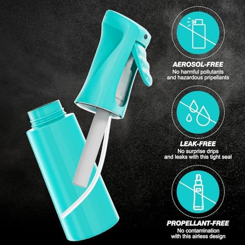 IMPORX Continuous Spray Bottle for Hair 2 Pack (10.1oz/300ml) Cyan - Image 4