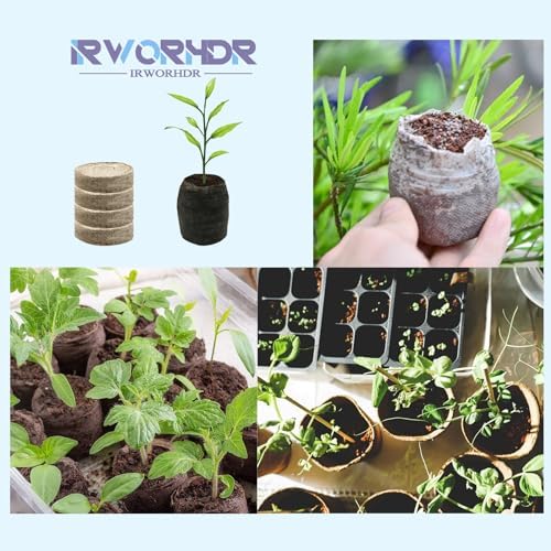 56Pcs 40mm Peat Pellet Fiber Soil Plant Seed Starters,Compressed Peat Pellet Fiber Soil Plant Seed Starter Pods,Seed Fertilizer Nutrient Block Compressed Peat Block - Image 5