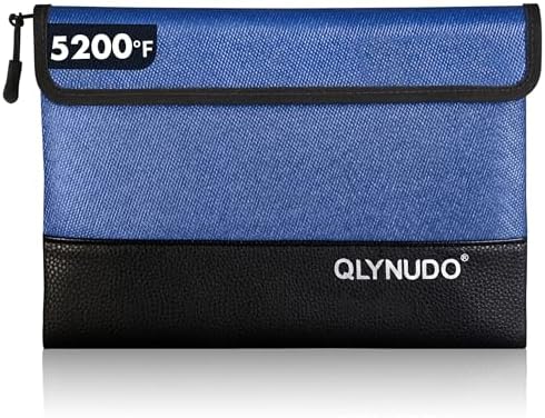 Small Fireproof Money Pouch for Cash with Zipper Bank Bag by QLYNUDO