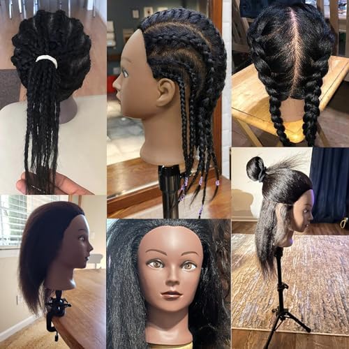 Mannequins Head 16" 100% Real Hair For Manual Braiding Styling Doll Head - Image 6