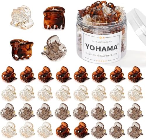 YOHAMA 36Pcs Small Hair Claw Clips Strong Hold Mini Bangs Jaw for Women by YOHAMA
