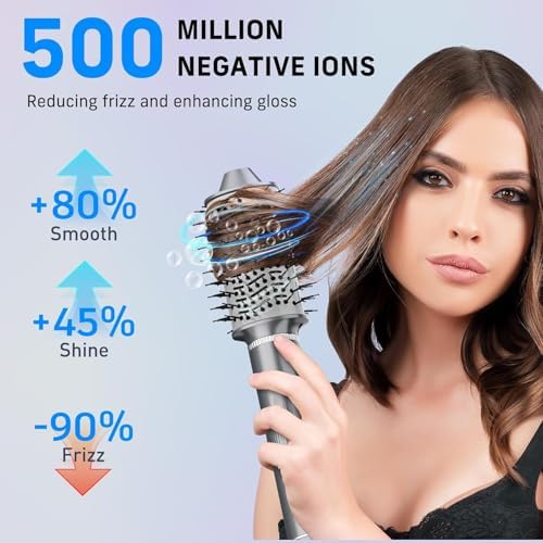 Quico 5 in 1 Blow Dryer Brush Set, Hot Hair Styler with Rotating Curling - Image 4