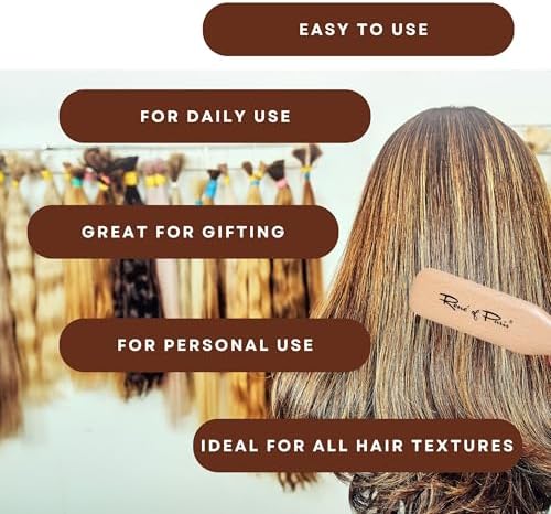 Wig Brush Detangling Comb for Synthetic Fibers Wooden Hair Brush for Wigs - Image 5