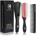 Detangler Hair Brush for Curly Hair, Curly Hair Brush for Natural 3/4abc Hair, Detangling Brush for Women Men Kids Styling Defining by Brushzoo