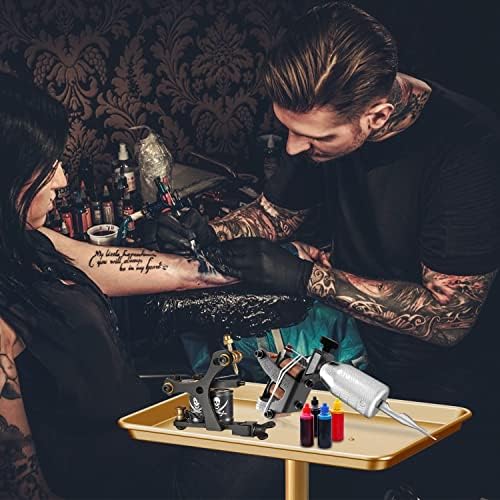 Colden Salon Tray, Salon Rolling Tray Cart with Wheels, Tattoo Tray Adjustable Color Tray（Gold） - Image 4