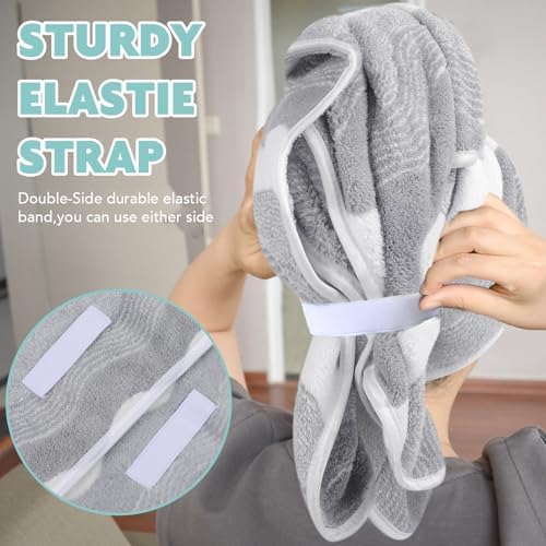 SUNLAND Microfiber Hair Towel 40 X 20 inch 2Pack - Image 4