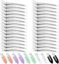 40 Pcs Duck Bill Clips, Metal Alligator Clips for Hair Styling, Rustproof 3.5 Inch Curl Clips with Holes for Women, Coloring, Salon Use for Thick Hair & Thin Hair by CWJCYTNSN