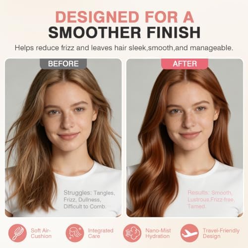 Electric Spray Air Cushion Massage Comb, 3-in-1 Electric Spray Hair Brush - Image 3