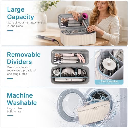 Lexeeco Hair Dryer Tools Travel Bag for Shark Flex Style Fusion Attachment - Image 3