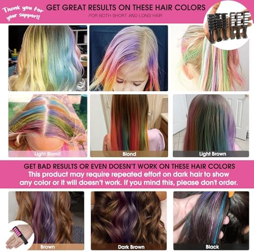 Hair Chalk Comb – Temporary Dye for Kids, Washable & Fun for Parties - Image 2