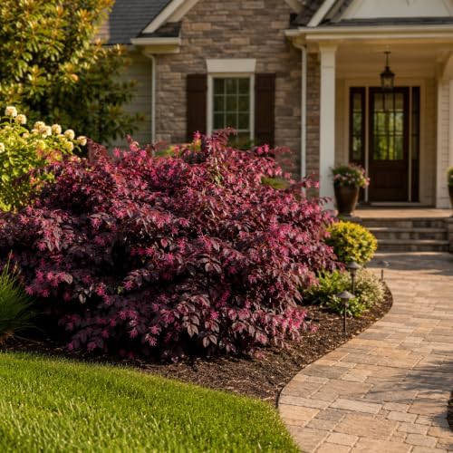 Loropetalum Carolina Midnight | 5 Live Quart Size Plants | Chinensis Rubrum | Colorful Blooming Hedge Shrub Tree - Image 2