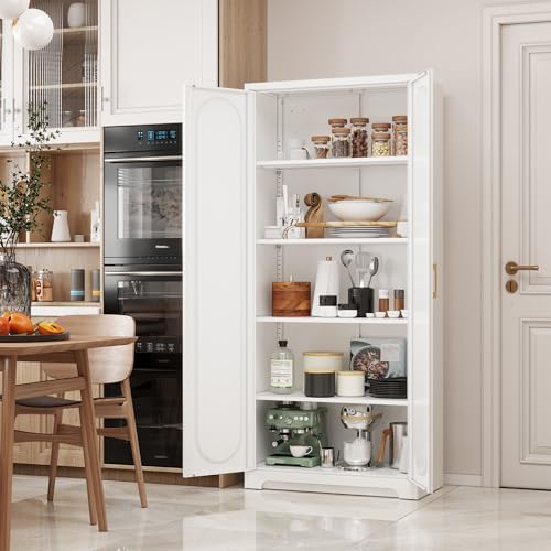 Steeloong 71"Metal Pantry Storage Cabinet with Doors & 4 Adjustable Shelves - Image 6