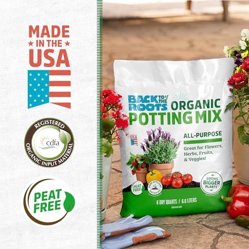 Back to the Roots 100% Organic Potting Mix (Value 12 Quart) | Premium Blend | Made in the USA - Image 2