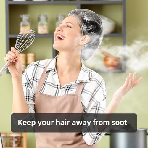 200 Pcs Larger Shower Caps Disposable, Plastic Hair Caps for Women Men. - Image 5