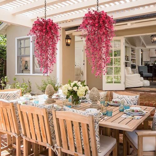 RECUTMS Artificial Hanging Plants Artificial Fall Flowers Faux Autumn Plant - Image 5